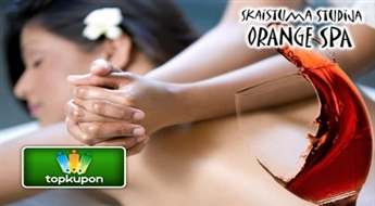 Sarkanvīna procedūra  ( 90 minūtes) skaistuma studijā "Orange Spa" ar 50% atlaidi !