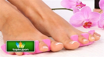 Aparātpedikīrs + Gelish lakas pārklājums salonā "Dolce Vita" ar 47% atlaidi!