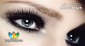 Ideālas skropstas uz ilgu laiku! Skropstu pieaudzēšana Perfect Silk Lashes  salonā „Edema” ar 56% atlaidi tikai par 11 Ls!