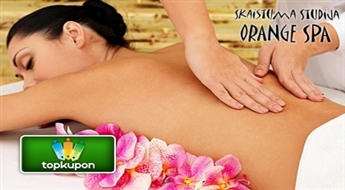 Piedāvājums vīriešiem un sievietēm! Visa ķermeņa fitness masāža (1 stunda) skaistumā studijā "Orange Spa" ar 50% atlaidi !