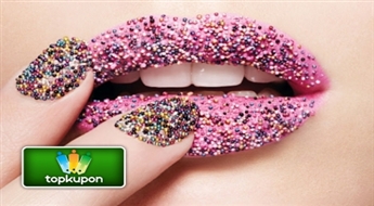 В моде икорный маникюр! Покрытие Gelish со стильным дизайном!