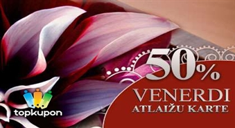 ОТЛИЧНОЕ ПРЕДЛОЖЕНИЕ!!! СКИДОЧНАЯ КАРТА 50% только за 1,50 Ls салона красоты „VENERDI”!