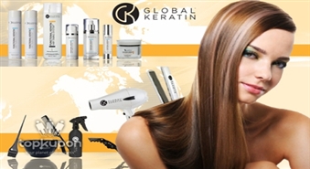 Matu taisnošanas un atjaunošanas metode ar Global Keratin Juvexin Hair Treatment ar 50% atlaidi salonā „Kameja”
