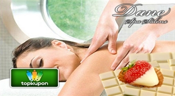 2-х часовой клубничный СПА ритуал с белым шоколадом в салоне "Dane Spa" со скидкой 61%! Чувство радости и клубничное настроение гарантируем!