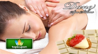 2-х часовой клубничный СПА ритуал с белым шоколадом в салоне "Dane Spa" со скидкой 61%! Чувство радости и клубничное настроение гарантируем!
