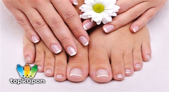 В комплекте дешевле! Аппаратный педикюр с лаком Gelish+аппаратный маникюр с Gelish со скидкой 50%!