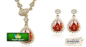 Gada jaunums! Košs bižutērijas komplekts "Medus Asaras" izpildīts izmantojot Swarovski Elements™ kristālus medus krāsā.