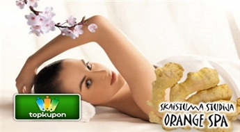 Насладись имбирным СПА ритуалом (90 минут) в cтудии красоты "Orange Spa" со скидкой 50%!
