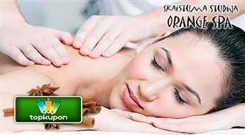 Cтудия красоты "Orange Spa" предлагает отличную возможность насладиться масажем всего тела c корицей + обёртывание ( 90 минут ) со скидкой 50%!