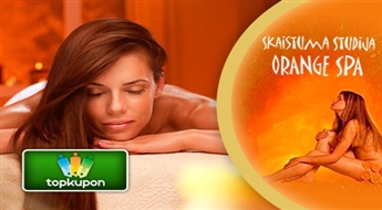 Ienirstiet apelsīnu paradīzē! Apelsīnu SPA rituāls skaistuma studijā "Orange Spa" ar 60% atlaidi!