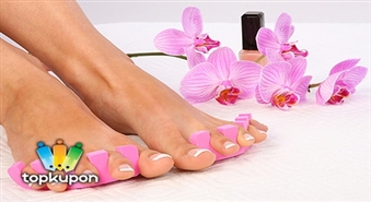 Pedikīrs (ar lakas pārklājumu) salonā "Paloma salons Lukss"!