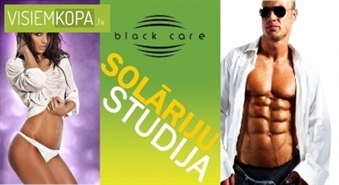 Solārija apmeklēums jaunajā Black Care solāriju studijā Ģertrūdes ielā 33/35 par 50% lētāk!