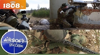 Patīk asas izjūtas un gribas uzspēlēt kariņu? Tikai šodien Airsoft spēle 4h garumā - 8 Ls/no personas sākotnējo 15 vietā