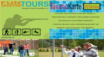 Tikai šodien "Fun Shooting Tours" piedāvā atpūtu - šaušanu pa lidojošiem šķīvīšiem ar 33% atlaidi
