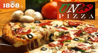 Izcili garda un super LIELA (50cm) salami pica ar 52 % atlaidi no picērijas Uno Pizza