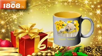 Krūzītes ar personalizētu apdruku no salona MINOLTA DĀVANU DARBNĪCAS ar 50 % atlaidi!