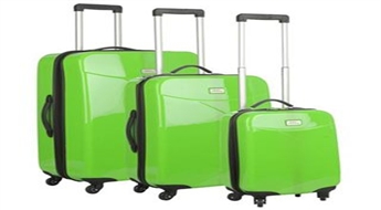 Ietaupi 110,00 LVL Augstas kvalitātes trīs koferu komplekts 100; 62; 32 litri ar 53 % atlaidi (zaļš)