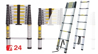 Izturīgas teleskopiskās trepes (līdz 380 cm)  - 60%