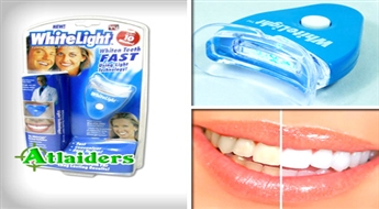 Žilbinoši balts smaids! Komplekts zobu balināšanai “White Light” - tikai par 4,50 Ls!