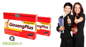 Осень – пора приема витаминов! Капсулы (производство Италия) "Ginseng Plus rapid energy" - для энергии, мозга и здоровья – сейчас всего за 3,85 лата!
