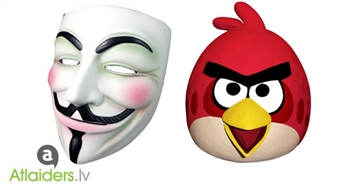 31.oktobrī svinēsim Helovīnu!!! Izvēlies sev atbilstošāko masku Guy Fawkes Anonimous vai Angry Bird, lai aizbiedētu visus ļaunos garus, tagad tikai par 2,50 Ls!