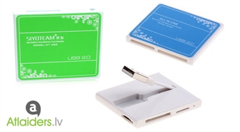 USB 2.0 Card Reader устройство считывания с карт "15 в одном" – сейчас всего за 2,99 лата!