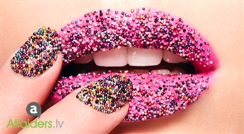 В моде икорный маникюр! Покрытие Gelish со стильным дизайном в салоне „Skaisto Sajūtu Pietura” - только за 7,50 лата!