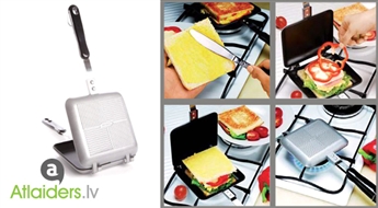 Самый вкусный завтрак без усилий! Удобный тостер "Maxx Cuisine" для приготовления бутербродов или жарки яиц - готовит прямо на поверхности плиты! Сейчас всего за 4,95 лата!
