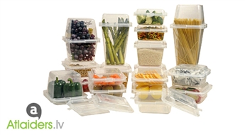IZPĀRDOŠANA. Jūsu ērtībai! Komplekts no 20 plastmasas trauku daļām ēdienu uzglabāšanai!