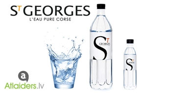 Laiks rūpēties par savu veselību!  Negāzēts dabīgais minerālūdens ST-GEORGES no Korsikas, Francija - tagad tikai 6 EUR par kasti (12 pudeles)!