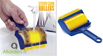 Комплекты (два вида) особых роликов с липкой силиконовой поверхностью „Sticky Clean Rollers”! Для устранения шерсти, крошек, пыли со всех поверхностей и одежды!