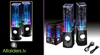 Lieliska ideja dāvanai! Dejojošie skaļruņi „WATER DANCING” tikai par 25.99 EUR!