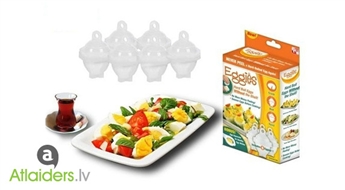 IZPĀRDOŠANA! EGGIES olu vārīšanas formiņu komplekts. Tagad olas var izvārīt arī bez čaumalām – tikai par 3.99 EUR!