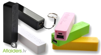 Universālais USB lādētājs Power Bank A7 (2600 mAh) digitālajām ierīcēm – tikai par 8,99 EUR!
