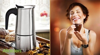 Nerūsējošā tērauda kafijas kanna ar filtru aromātiskas kafijas vai espresso gatavošanai!