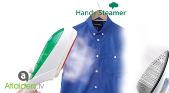 Vertikālais tvaika gludeklis „Handy Steamer”  visu veidu audumu gludināšanai!