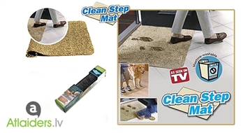 Мягкий коврик для ног „Clean Step Mat”, который отлично абсорбирует влагу и грязь!