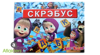 Развивающая настольная игра cкрэбус „Маша и Медведь” – сейчас всего за 13,99 EUR!