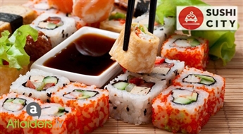 Svaigs, bagātīgs suši komplekts Samurai (40 gabaliņi) no SUSHICITY par 50% lētāk!