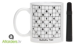 Sudoku cienītājiem! Sudoku krūze – tagad ar 60% atlaidi!