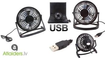 Ļoti kluss USB ventilators radīs ap Jums mierīgu un maigu brīzi gan darbā, gan mājās!  Tikai tagad ar 50% atlaidi!