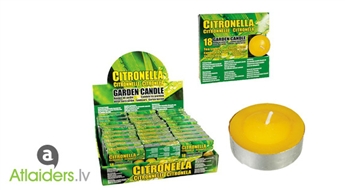 Esiet gatavi vasaras sezonai! 18 gab. CITRONELLA pretodu sveces - lietošanai brīvā dabā! Tagad tikai par 3,99 EUR!