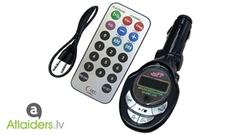 Ideāla dāvana autovadītājiem! Bezvadu FM modulators mūzikas vai audiogrāmatu pārraidīšanai no atskaņotāja uz jūsu auto - tikai par 6.99 EUR!