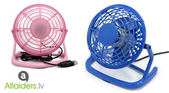 Ļoti kluss USB ventilators radīs ap Jums mierīgu un maigu brīzi gan darbā, gan mājās!  Tikai tagad ar 50% atlaidi!