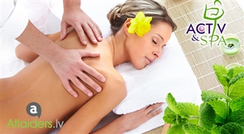 Divu stundu piparmētru sajūtu SPA rituāls centrā "Activ&Spa"!