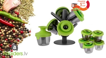 Kompakts un praktisks garšvielu organaizeris Spice Rack 6 vienā!