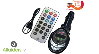Ideāla dāvana autovadītājiem! Bezvadu FM modulators mūzikas vai audiogrāmatu pārraidīšanai no atskaņotāja uz jūsu auto - tikai par 6.99 EUR!