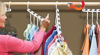8 pakaramo turētāju komplekts kompaktai apģērbu glabāšanai – tagad ar tikai par 4.99 EUR!