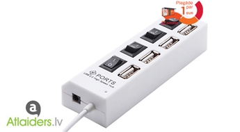 USB habs ar katra porta atsevišķu slēdzi – tagad tikai par 9,99 EUR!