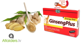Itālijā ražotas "Ginseng Plus rapid energy" kapsulas - enerģijai, prātam un veselībai – tagad tikai par 4,90 EUR!